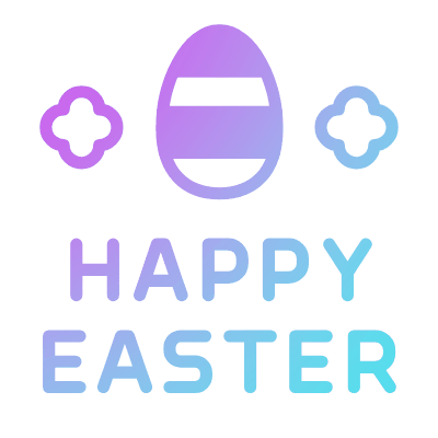 Happy Easter, Animated Icon, Gradient