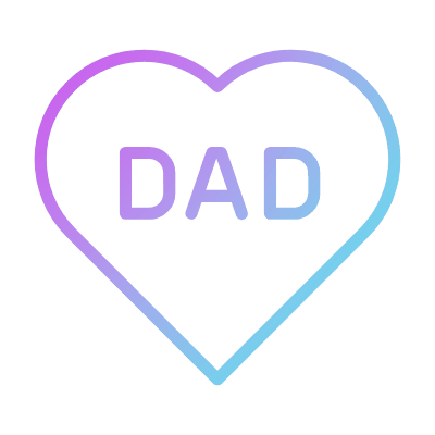 Love Dad, Animated Icon, Gradient