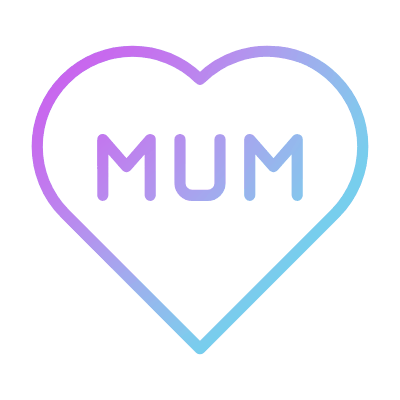Love Mum, Animated Icon, Gradient