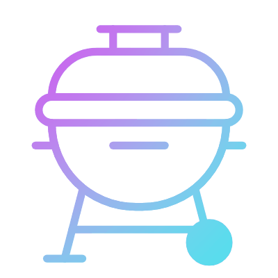Barbecue Lid, Animated Icon, Gradient