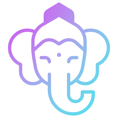 Ganesha, Animated Icon, Gradient