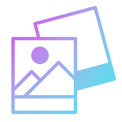 Polaroids, Animated Icon, Gradient