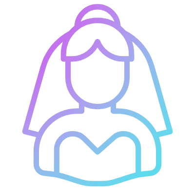 Bride, Animated Icon, Gradient