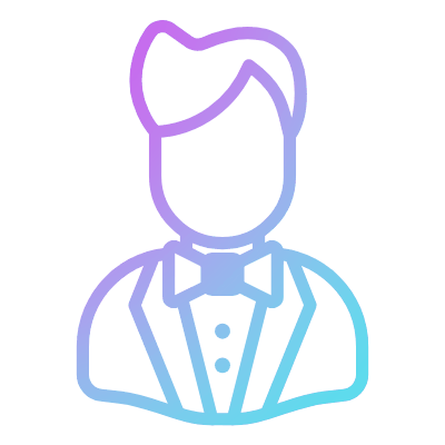 Groom, Animated Icon, Gradient