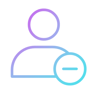 Avatar Minus, Animated Icon, Gradient