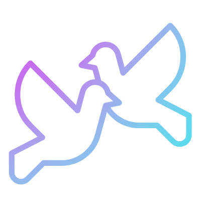 Doves, Animated Icon, Gradient
