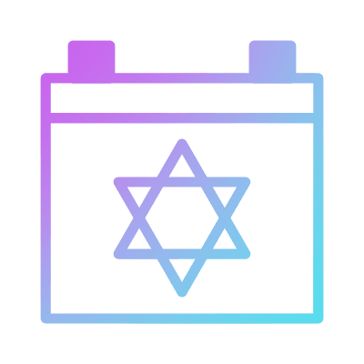 Hanukkah, Animated Icon, Gradient
