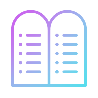 Ten Commandments, Animated Icon, Gradient