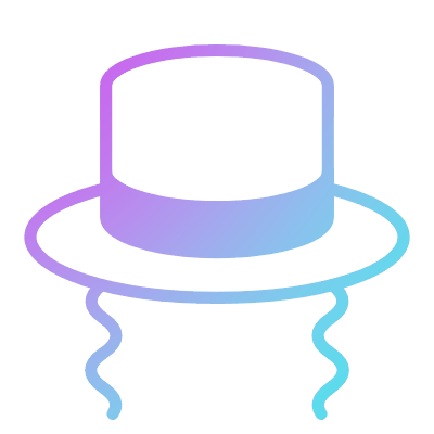 Jewish Hat, Animated Icon, Gradient