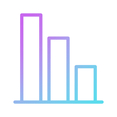 Bar Chart Decline, Animated Icon, Gradient