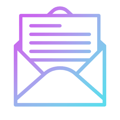 Mail Open Document, Animated Icon, Gradient
