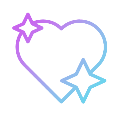 Heart Glitter, Animated Icon, Gradient