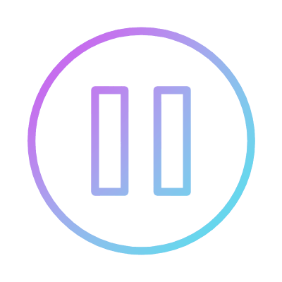 Pause, Animated Icon, Gradient