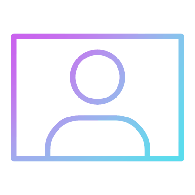 Portrait Photo, Animated Icon, Gradient