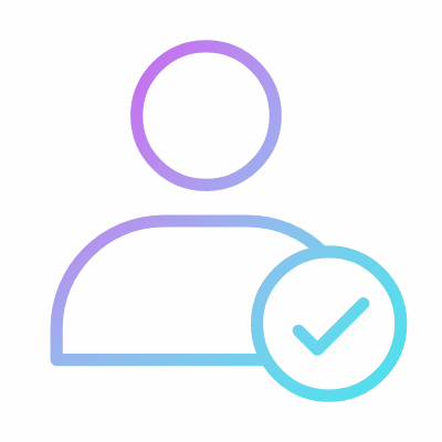 Approving Avatar, Animated Icon, Gradient