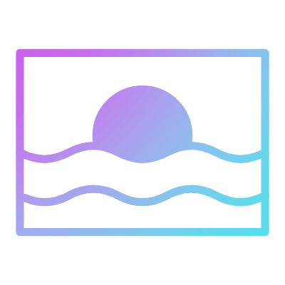 Sea Photo, Animated Icon, Gradient