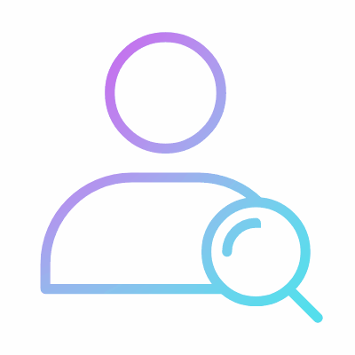 Avatar Magnifier, Animated Icon, Gradient