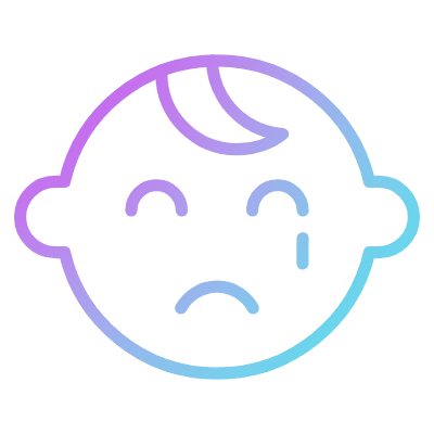 Baby Crying, Animated Icon, Gradient
