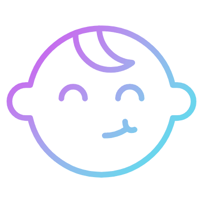 Baby Eating, Animated Icon, Gradient