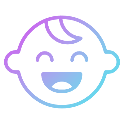 Baby Happy, Animated Icon, Gradient