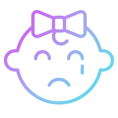 Baby Crying, Animated Icon, Gradient