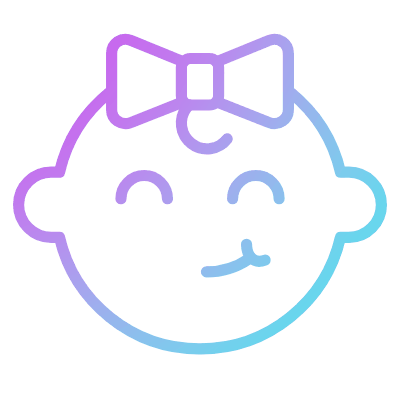 Baby Eating, Animated Icon, Gradient