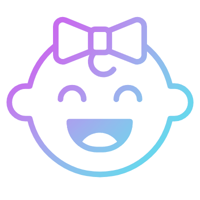 Baby Happy, Animated Icon, Gradient