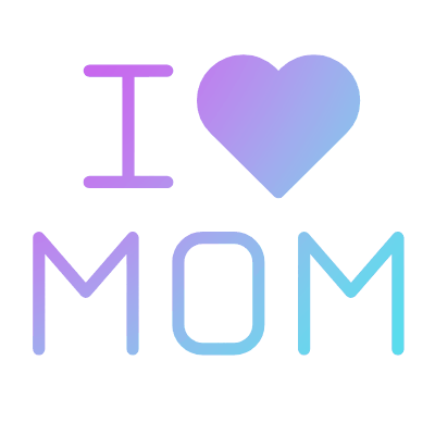 Love Mom, Animated Icon, Gradient