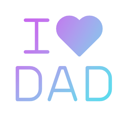 Love Dad, Animated Icon, Gradient