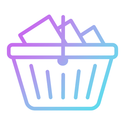 Basket Full, Animated Icon, Gradient