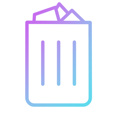 Trash, Animated Icon, Gradient