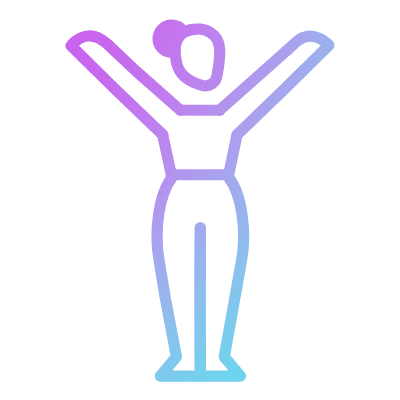 Woman Success, Animated Icon, Gradient