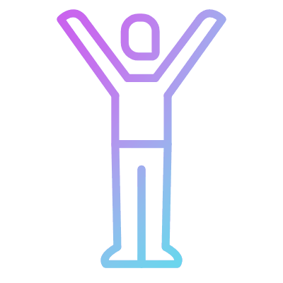 Person Success, Animated Icon, Gradient