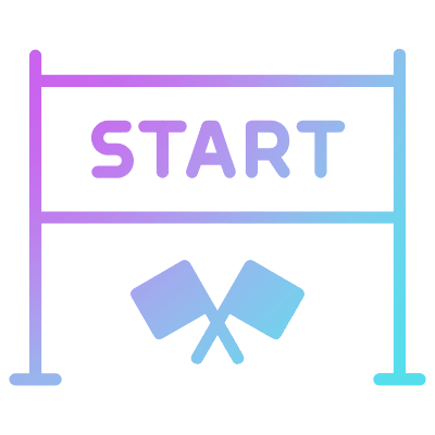 Start Line, Animated Icon, Gradient
