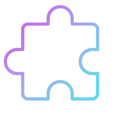 Puzzle piece, Animated Icon, Gradient