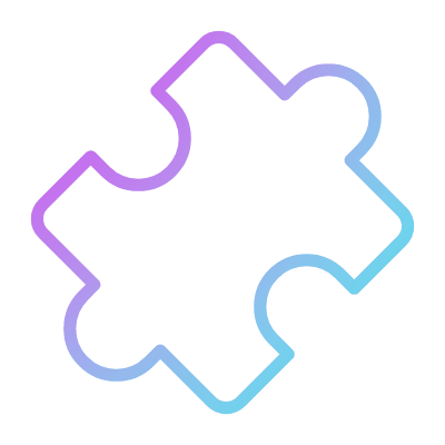 Puzzle piece, Animated Icon, Gradient