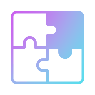 Puzzle, Animated Icon, Gradient