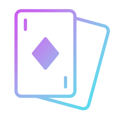 Cards Diamond, Animated Icon, Gradient