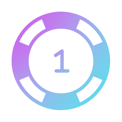 Casino Chip, Animated Icon, Gradient
