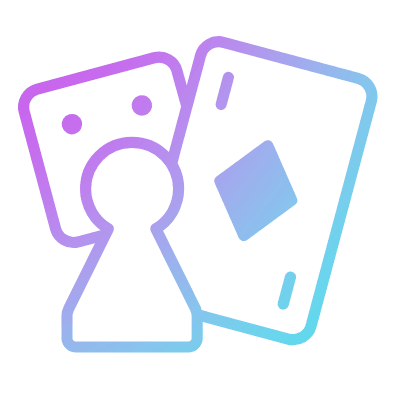Cards & Dice, Animated Icon, Gradient