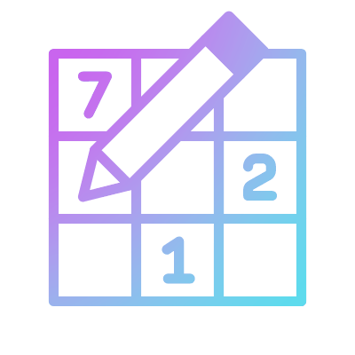 Sudoku, Animated Icon, Gradient