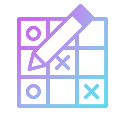 Tic-tac-toe, Animated Icon, Gradient