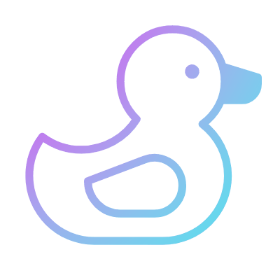 Rubber Duck, Animated Icon, Gradient