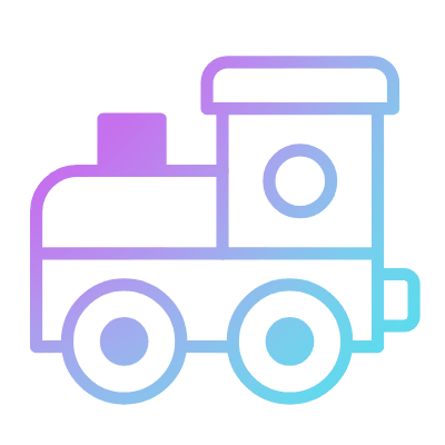 Toy train, Animated Icon, Gradient