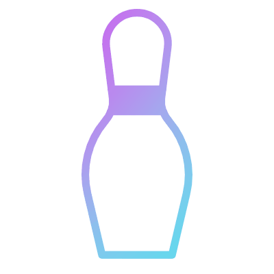Bowling Pin, Animated Icon, Gradient