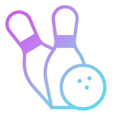 Bowling pins, Animated Icon, Gradient