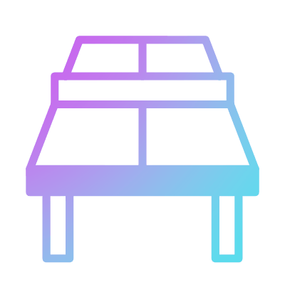 Table Tennis Table, Animated Icon, Gradient