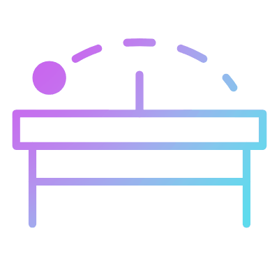 Table tennis serve, Animated Icon, Gradient