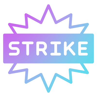 Strike Sign, Animated Icon, Gradient