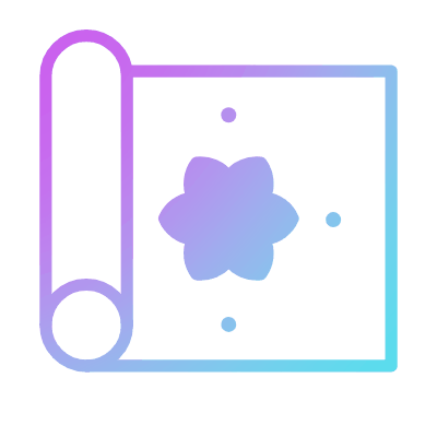 Yoga Mat, Animated Icon, Gradient